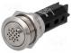 Signalizátor  zvukový  80dB  Podsv  není  IP50  Ø19mm  1÷10mm  360mW
