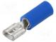 Faston  plochý  4,8mm  0,5mm  zásuvka  1÷2,5mm2  krimpovací  modrá