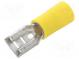Faston  plochý  6,3mm  0,8mm  zásuvka  2,5÷6mm2  krimpovací  žlutá