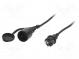Prodlužovací síťový kabel  Zásuvky  1  guma  černá  3x1,5mm2  25m