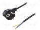 Kabel  CEE 7/7 (E/F) úhlová vidlice,vodiče,SCHUKO vidlice  PVC