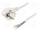 Kabel  CEE 7/7 (E/F) úhlová vidlice,vodiče,SCHUKO vidlice  PVC