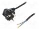 Kabel  CEE 7/7 (E/F) úhlová vidlice,vodiče,SCHUKO vidlice  PVC