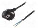 Kabel  CEE 7/7 (E/F) úhlová vidlice,vodiče,SCHUKO vidlice  PVC