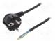 Kabel  CEE 7/7 (E/F) úhlová vidlice,vodiče,SCHUKO vidlice  PVC