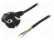 Kabel  CEE 7/7 (E/F) úhlová vidlice,vodiče,SCHUKO vidlice  PVC