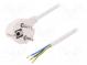 Kabel  CEE 7/7 (E/F) úhlová vidlice,vodiče,SCHUKO vidlice  PVC
