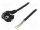 Kabel  CEE 7/7 (E/F) úhlová vidlice,vodiče,SCHUKO vidlice  PVC