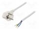 Kabel  CEE 7/7 (E/F) úhlová vidlice,vodiče,SCHUKO vidlice  PVC