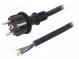 Kabel  CEE 7/7 (E/F) vidlice,vodiče,SCHUKO vidlice  guma  5m