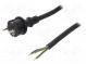 Kabel  CEE 7/7 (E/F) vidlice,vodiče,SCHUKO vidlice  guma  2m