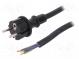 Kabel  CEE 7/7 (E/F) vidlice,vodiče,SCHUKO vidlice  guma  3m