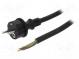 Kabel  CEE 7/7 (E/F) vidlice,vodiče,SCHUKO vidlice  guma  5m