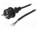Kabel  CEE 7/7 (E/F) vidlice,vodiče,SCHUKO vidlice  guma  3m