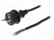 Kabel  CEE 7/7 (E/F) vidlice,vodiče,SCHUKO vidlice  guma  5m