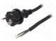 Kabel  CEE 7/7 (E/F) vidlice,vodiče,SCHUKO vidlice  guma  5m