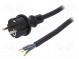 Kabel  CEE 7/7 (E/F) vidlice,vodiče,SCHUKO vidlice  guma  2m