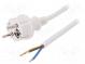 Kabel  CEE 7/7 (E/F) vidlice,vodiče,SCHUKO vidlice  PVC  3m