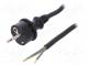 Kabel  CEE 7/7 (E/F) vidlice,vodiče,SCHUKO vidlice  guma  1,5m