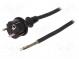 Kabel  CEE 7/7 (E/F) vidlice,vodiče,SCHUKO vidlice  guma  10m