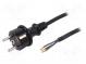 Kabel  CEE 7/7 (E/F) vidlice,vodiče,SCHUKO vidlice  guma  1,5m