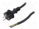 Kabel  CEE 7/7 (E/F) vidlice,vodiče,SCHUKO vidlice  guma  1,5m
