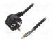 Kabel  CEE 7/7 (E/F) úhlová vidlice,vodiče,SCHUKO vidlice  PVC