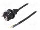 Kabel  CEE 7/7 (E/F) vidlice,vodiče,SCHUKO vidlice  PVC  4m
