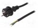 Kabel  CEE 7/7 (E/F) vidlice,vodiče,SCHUKO vidlice  PVC  1,5m