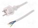 Kabel  CEE 7/7 (E/F) vidlice,vodiče,SCHUKO vidlice  PVC  4m