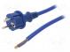 Kabel  CEE 7/7 (E/F) vidlice,vodiče,SCHUKO vidlice  guma  3m