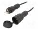 Prodlužovací síťový kabel  Zásuvky  1  guma  černá  3x1,5mm2  5m