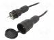 Prodlužovací síťový kabel  Zásuvky  1  guma  černá  3x1,5mm2  10m