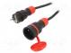 Prodlužovací síťový kabel  Zásuvky  1  guma  černá  3x1,5mm2  10m
