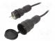 Prodlužovací síťový kabel  Zásuvky  1  guma  černá  3x1,5mm2  25m