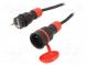 Prodlužovací síťový kabel  Zásuvky  1  guma  černá  3x1,5mm2  15m