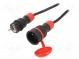 Prodlužovací síťový kabel  Zásuvky  1  guma  černá  3x1,5mm2  20m