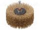 Brush  80mm  wood  Mounting  rod 8mm  wire  Plating  brass  W  35mm