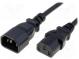 Kabel  IEC C13 zásuvka,IEC C14 vidlice  PVC  5m  černá  3x1mm2