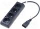 Kabel  CEE 7/5 (E) zásuvka,IEC C14 vidlice  PVC  0,3m  Zásuvky  4