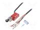 Limit switch  lever R 30,4mm, plastic roller Ø16mm  NC x2 + NO