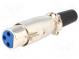 Zástrčka  XLR  zásuvka  PIN  3  přímý  na kabel