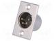 Zásuvka  XLR  vidlice  PIN  4  pájení  Pouz  standard XLR