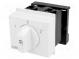 Modul  otočný spínač  250VAC  20A  IP20  DIN  52x65x60mm