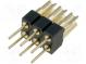 Redukce  kolíkové  PIN  6  přímý  2,54mm  pájení,THT  2x3  zlacený