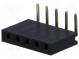 Socket  pin strips  female  PIN  5  angled 90°  2.54mm  THT  1x5